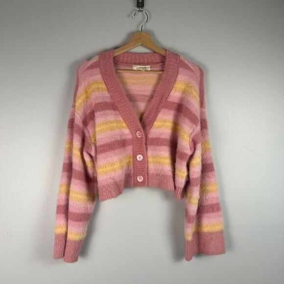 L*Space Daybreak Cardigan Fuzzy Striped Sweater - Picture 3 of 7